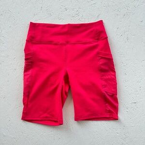 Fabletics PowerHold Women's biker shorts red Large